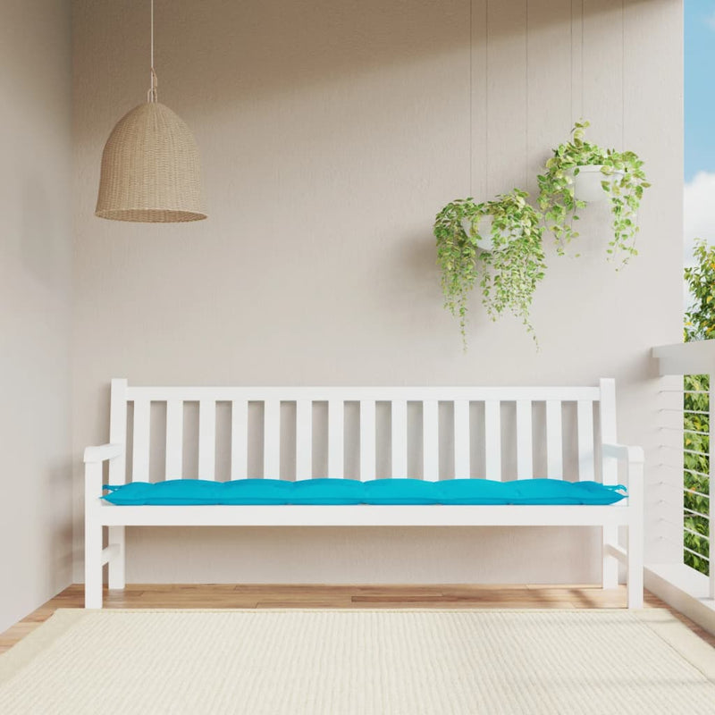 Vidaxl Garden Bench Kissen 200x50x7 cm Stoff Türkis