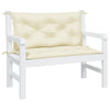 Vidaxl Gartenbankkissen 2 Stcs 100x50x7 cm Oxford Stoff Crème -Colored