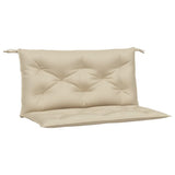 Vidaxl Gartenbankkissen 2 Stcs 100x50x7 cm Oxford Stoff Beige - afbeelding 2