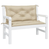Vidaxl Gartenbankkissen 2 Stcs 100x50x7 cm Oxford Stoff Beige - afbeelding 3