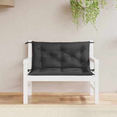 Vidaxl Gartenbank Kissen 2 ST 100x50x7 cm Oxford Stoff schwarz