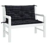 Vidaxl Gartenbank Kissen 2 Stedman -Muster 100x50x7 cm Stoff schwarz - afbeelding 3