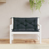 Vidaxl Gartenbank Kissen 2 Stedman -Muster 100x50x7 cm Stoff schwarz - afbeelding 1
