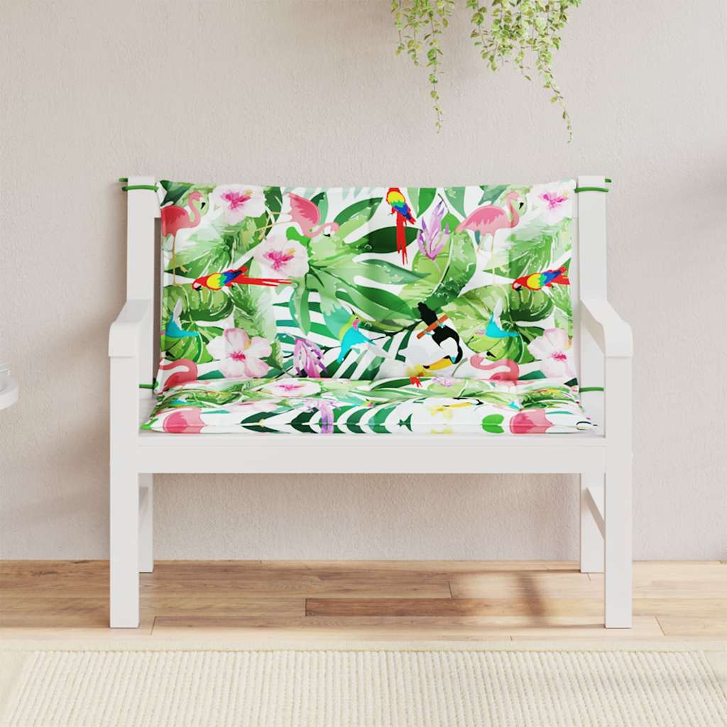 Vidaxl Garden Bench Pushions 2 PCs 100x50x7 cm Stoff Multi -Colored