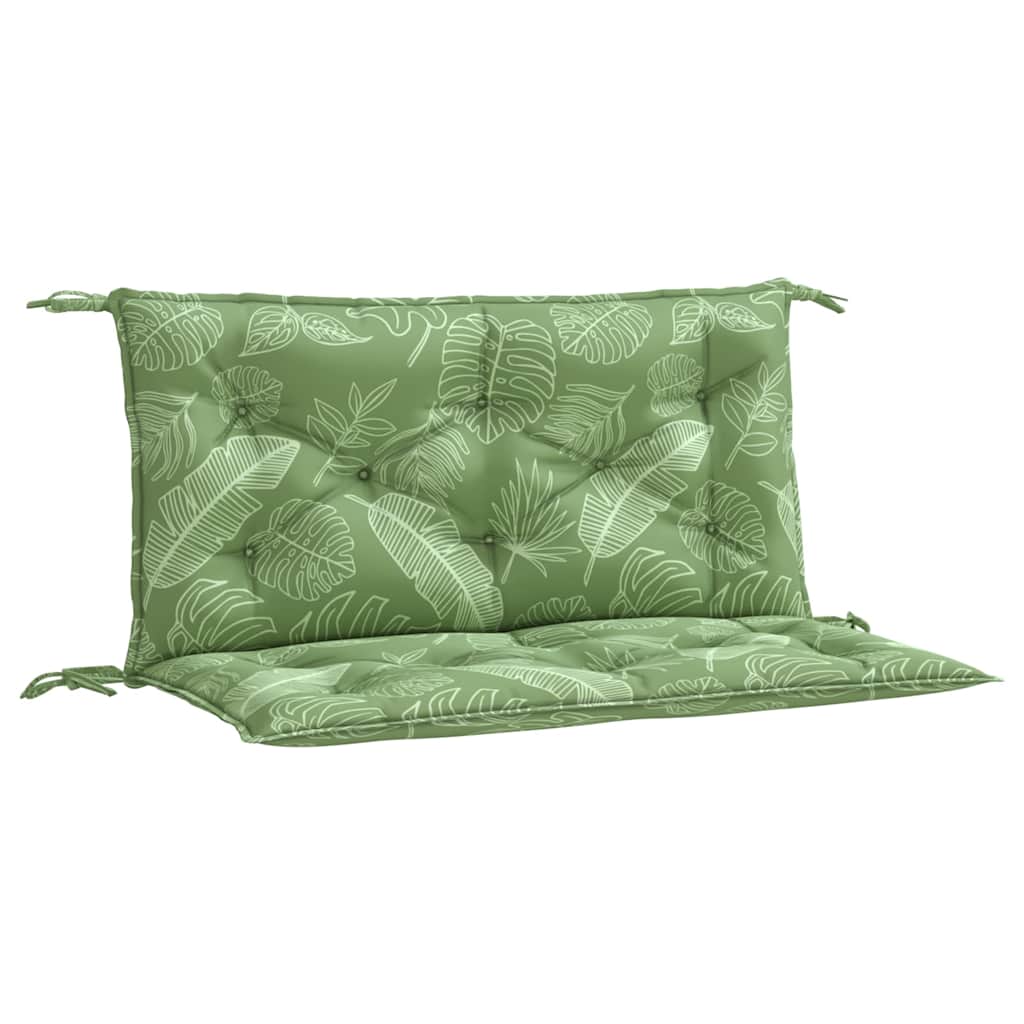 VIDAXL GARDE BENCH CUTHIONS 2 PCS Blattmuster 100x50x7 cm Stoff