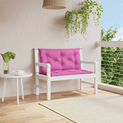Vidaxl Gartenbank Kissen 2 ST 100x50x7 cm Stoff rosa