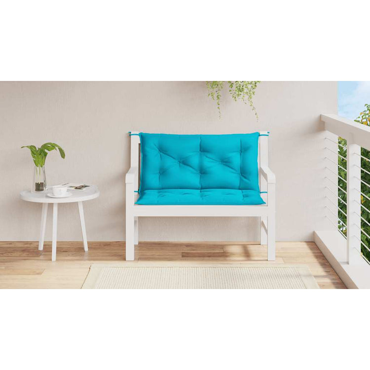 Vidaxl Gartenbank Kissen 2 ST 100x50x7 cm Stoff Türkis