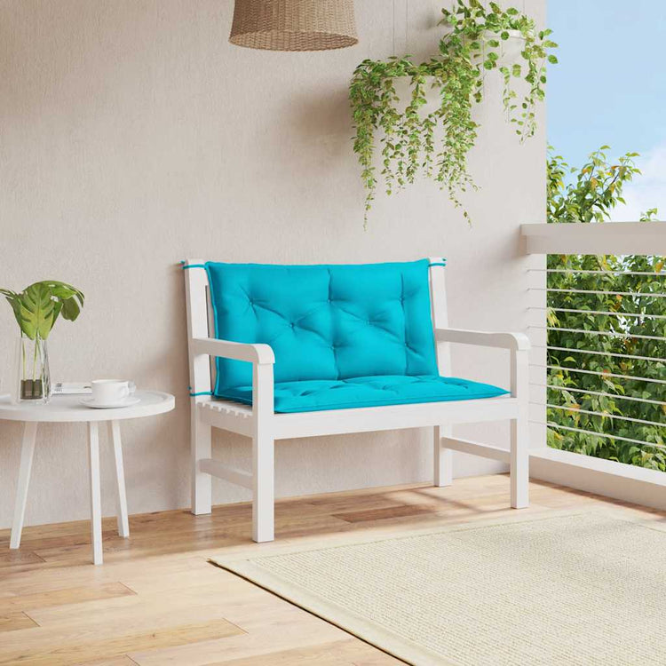 Vidaxl Gartenbank Kissen 2 ST 100x50x7 cm Stoff Türkis