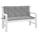 Vidaxl Garden Bench Pushions 2 Stcs 120x50x7 cm Oxford Stoff grau - afbeelding 3