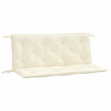 Vidaxl Garden Bench Pishions 2 Stcs 120x50x7 cm Oxford Stoff Crèmewit - afbeelding 2