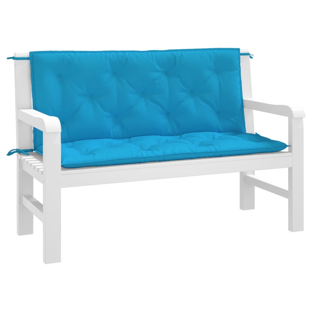 Vidaxl Gartenbank Kissen 2 Stcs 120x50x7 cm Oxford Stoff hellblau