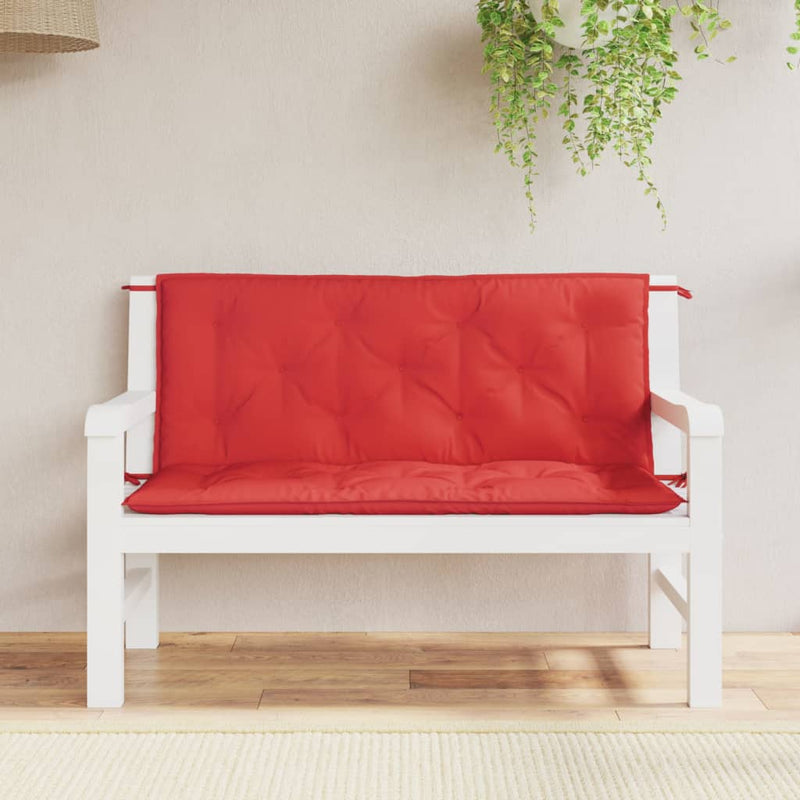Vidaxl Gartenbank Kissen 2 Stcs 120x50x7 cm Oxford Stoff rot