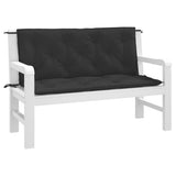 Vidaxl Gartenbank Kissen 2 Stcs 120x50x7 cm Oxford Stoff schwarz - afbeelding 3
