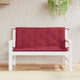 Vidaxl Gartenbank Kissen 2 Stcs 120x50x7 cm Oxford Stoff Wein rot