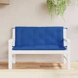 Vidaxl Gartenbankkissen 2 Stcs 120x50x7 cm Oxford Stoff Blau - afbeelding 1