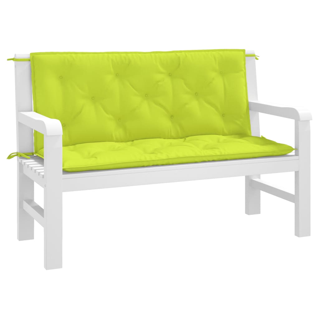 Vidaxl Gartenbank Kissen 2 Stcs 120x50x7 cm Oxford Stoff klar grün