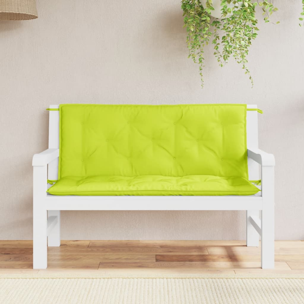 Vidaxl Gartenbank Kissen 2 Stcs 120x50x7 cm Oxford Stoff klar grün