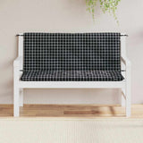 Vidaxl Gartenbank Kissen 2 Stedman -Muster 120x50x7 cm Stoff schwarz - afbeelding 3