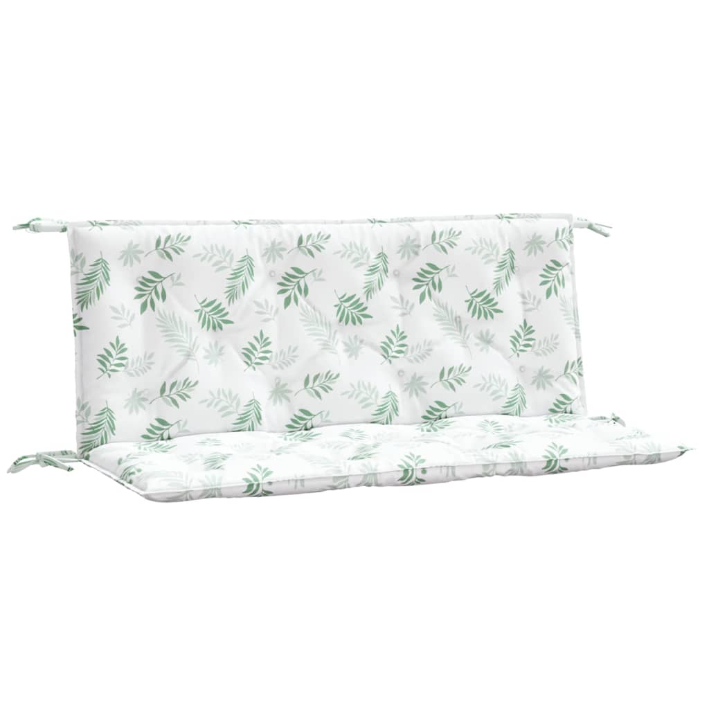 VIDAXL GARDE BENCH CUTHIONS 2 PCS Blattmuster 120x50x7 cm Stoff