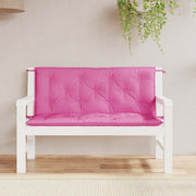 Vidaxl Gartenbankkissen 2 Stcs 120x50x7 cm Stoff rosa - afbeelding 3