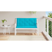 Vidaxl Garden Bench Pishions 2 PCs 120x50x7 cm Stoff Türkis - afbeelding 3