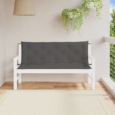 Vidaxl Gartenbankkissen 2 ST 150x50x7 cm Oxford Stoffanthrazitfarbe