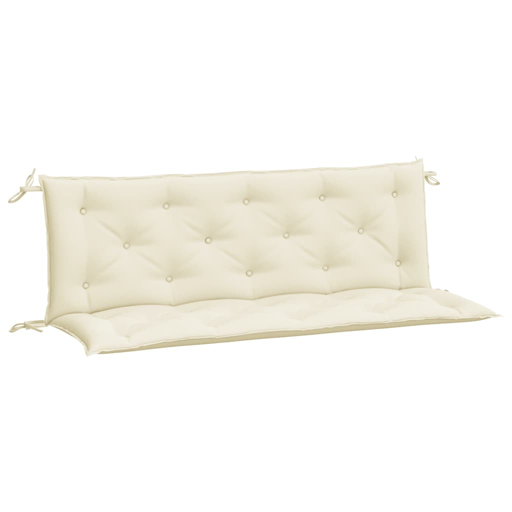 Vidaxx Gartenbankauflagen 2 Stk. 150x50x7 cm Oxford-Stoff cremeweiß