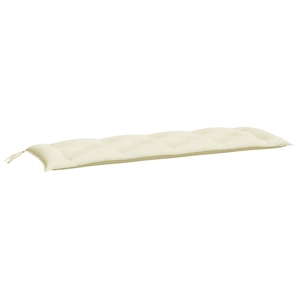 Vidaxx Gartenbankauflagen 2 Stk. 150x50x7 cm Oxford-Stoff cremeweiß