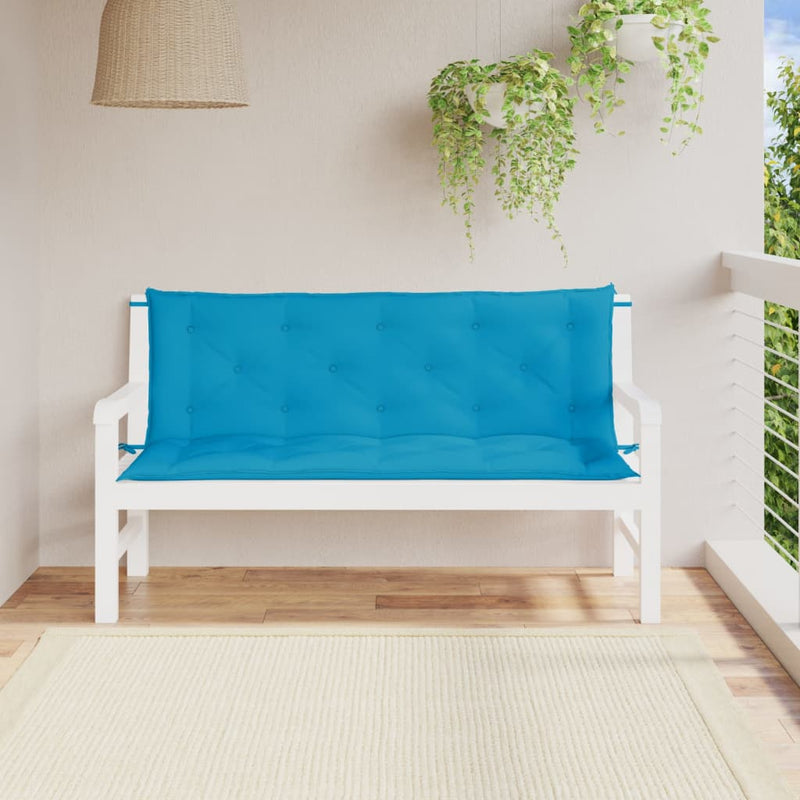 Vidaxl Gartenbank Kissen 2 ST 150x50x7 cm Oxford Stoff hellblau