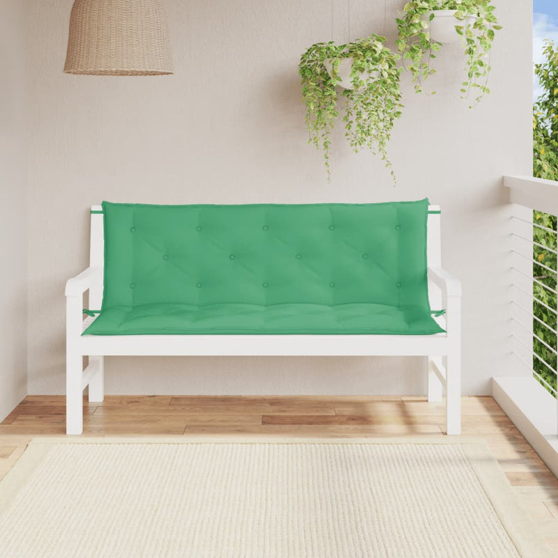 Vidaxl Gartenbank Kissen 2 ST 150x50x7 cm Oxford Stoff grün