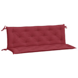 Vidaxl Gartenbank Kissen 2 ST 150x50x7 cm Oxford Stoff Wein rot - afbeelding 2