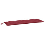 Vidaxl Gartenbank Kissen 2 ST 150x50x7 cm Oxford Stoff Wein rot - afbeelding 3