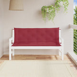 Vidaxl Gartenbank Kissen 2 ST 150x50x7 cm Oxford Stoff Wein rot - afbeelding 1