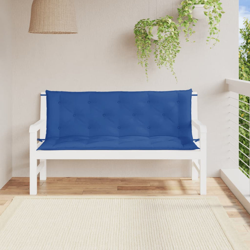 Vidaxl Gartenbank Kissen 2 ST 150x50x7 cm Oxford Stoff Blau