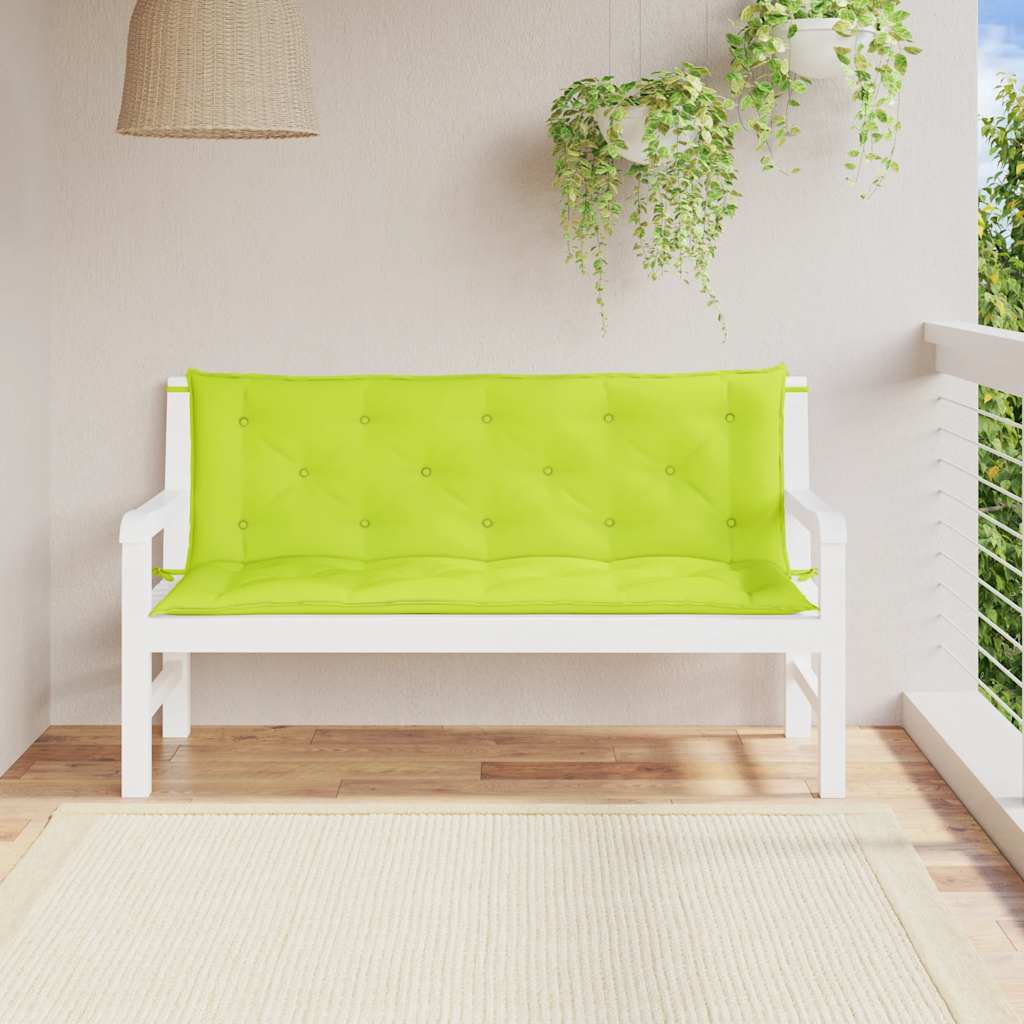 Vidaxl Gartenbank Kissen 2 ST 150x50x7 cm Oxford Stoff klar grün