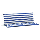 Vidaxl Gartenbank Kissen 2 ST gestreift 150x50x7 cm Stoff weiß und blau - afbeelding 2