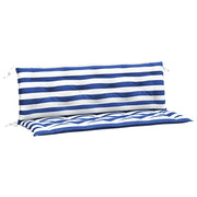Vidaxl Gartenbank Kissen 2 ST gestreift 150x50x7 cm Stoff weiß und blau - afbeelding 2
