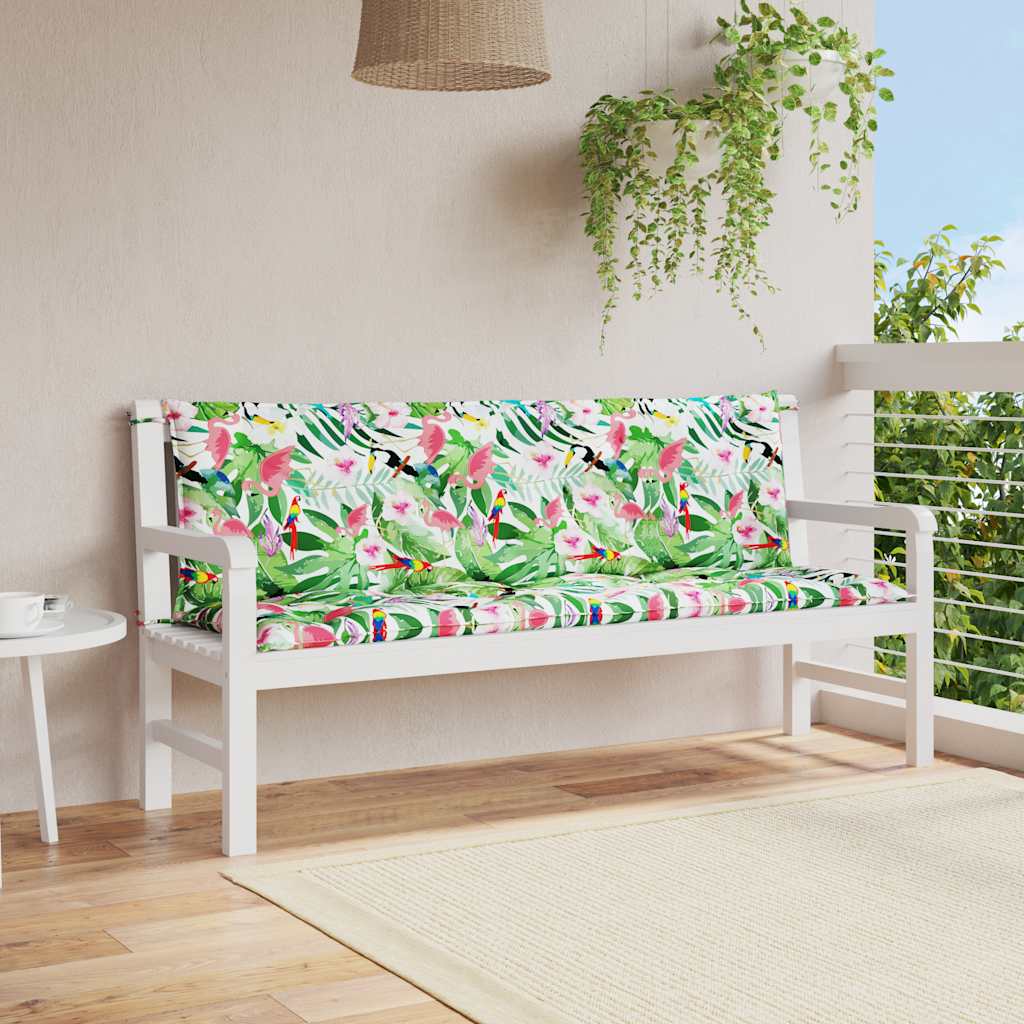 Vidaxl Gartenbankkissen 2 ST 150x50x7 cm Stoff Multi -Colored