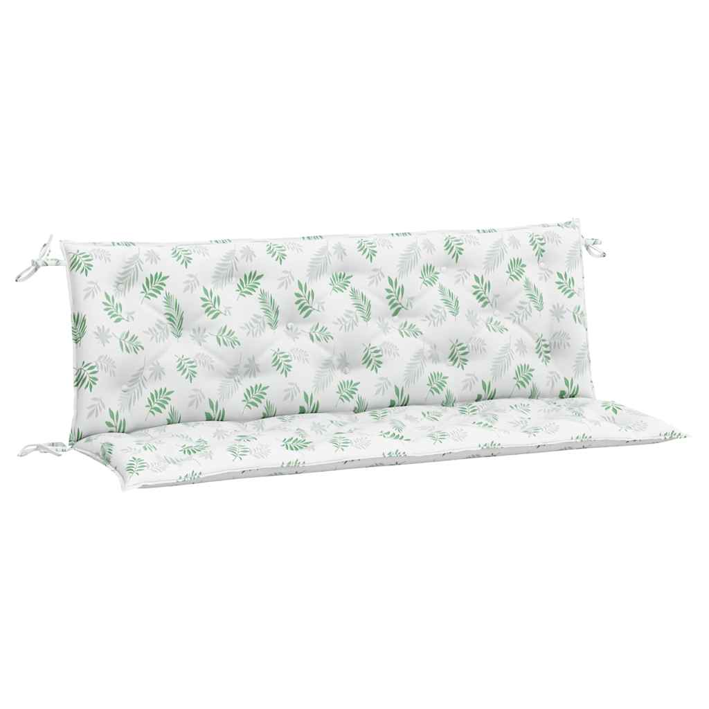 VIDAXL GARDE BENCH CUTHIONS 2 PCS Blattmuster 150x50x7 cm Stoff