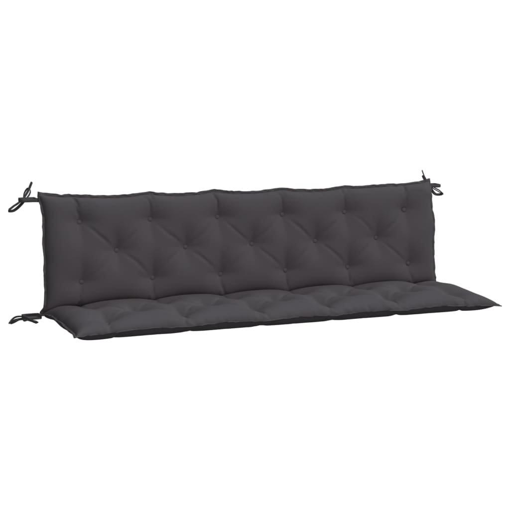 Vidaxl Gartenbankkissen 2 Stcs 180x50x7 cm Oxford Stoffanthrazitfarbe