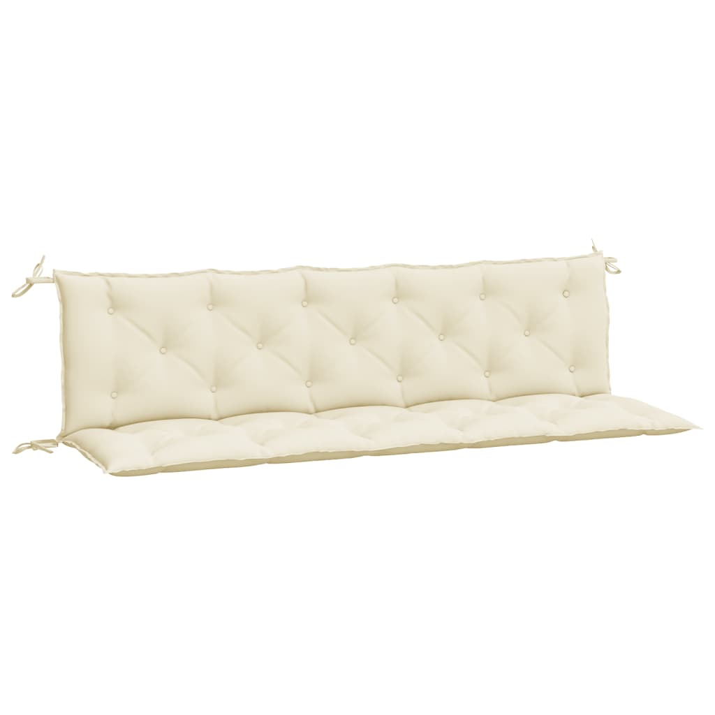 Vidaxx Gartenbankauflagen 2 Stk. 180x50x7 cm Oxford-Stoff cremeweiß