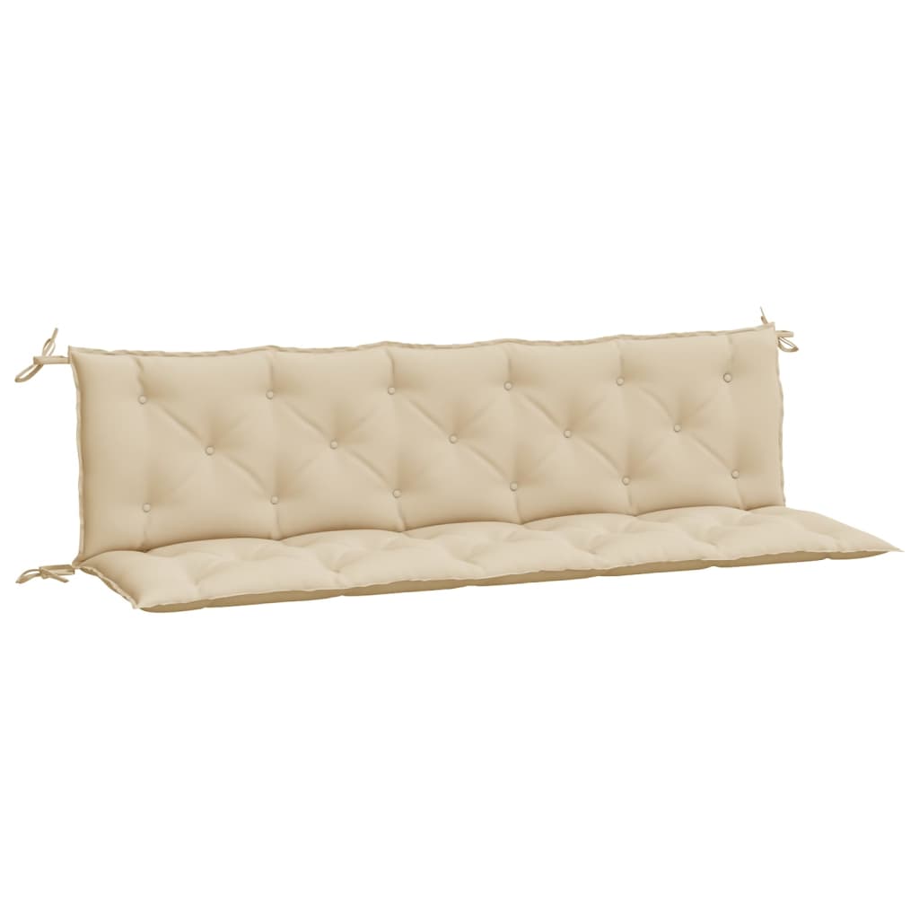Vidaxl Garden Bench Pushions 2 Stcs 180x50x7 cm Oxford Stoff Beige