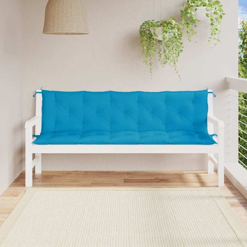 Vidaxl Gartenbank Kissen 2 St 180x50x7 cm Oxford Stoff hellblau