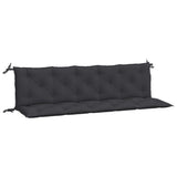 Vidaxl Gartenbank Kissen 2 ST 180x50x7 cm Oxford Stoff schwarz - afbeelding 2