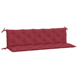 Vidaxl Gartenbank Kissen 2 ST 180x50x7 cm Oxford Stoff Wein rot - afbeelding 2
