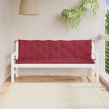 Vidaxl Gartenbank Kissen 2 ST 180x50x7 cm Oxford Stoff Wein rot - afbeelding 1