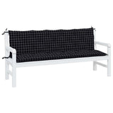 Vidaxl Gartenbank Kissen 2 St. Oxford Stoff Zweifel Muster schwarz schwarz - afbeelding 3
