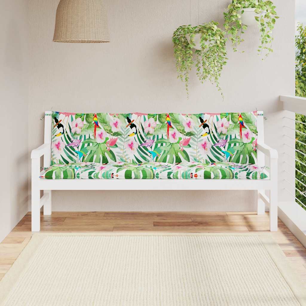 Vidaxl Garden Bench Pushions 2 St. Oxford Stoff Multi -Colored