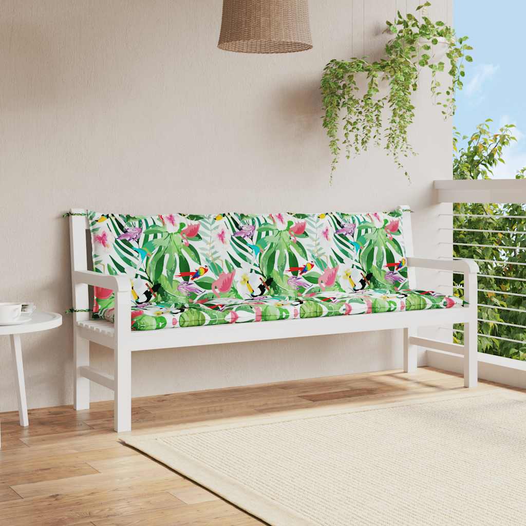 Vidaxl Garden Bench Pushions 2 St. Oxford Stoff Multi -Colored