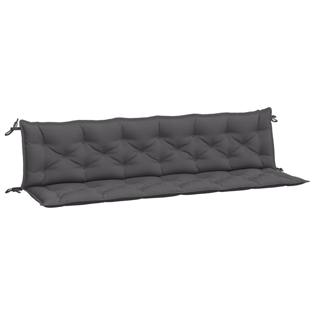 Vidaxl Gartenbankkissen 2 ST 200x50x7 cm Oxford Stoffanthrazit -gelöscht